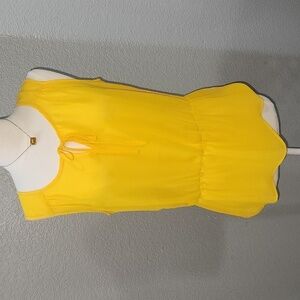 Giddy Up Glamour Yellow Sleeveless Top 100% Polyester Size XL Boutique